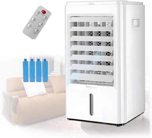 Portable Mini Air Conditioners for Home with Remote Control and Touch Screen Personal Air Conditioning Unit with 3-Speed and 4 ice Packs Portable Ac Unit Fan Car Air Cooler 24VHomeCar