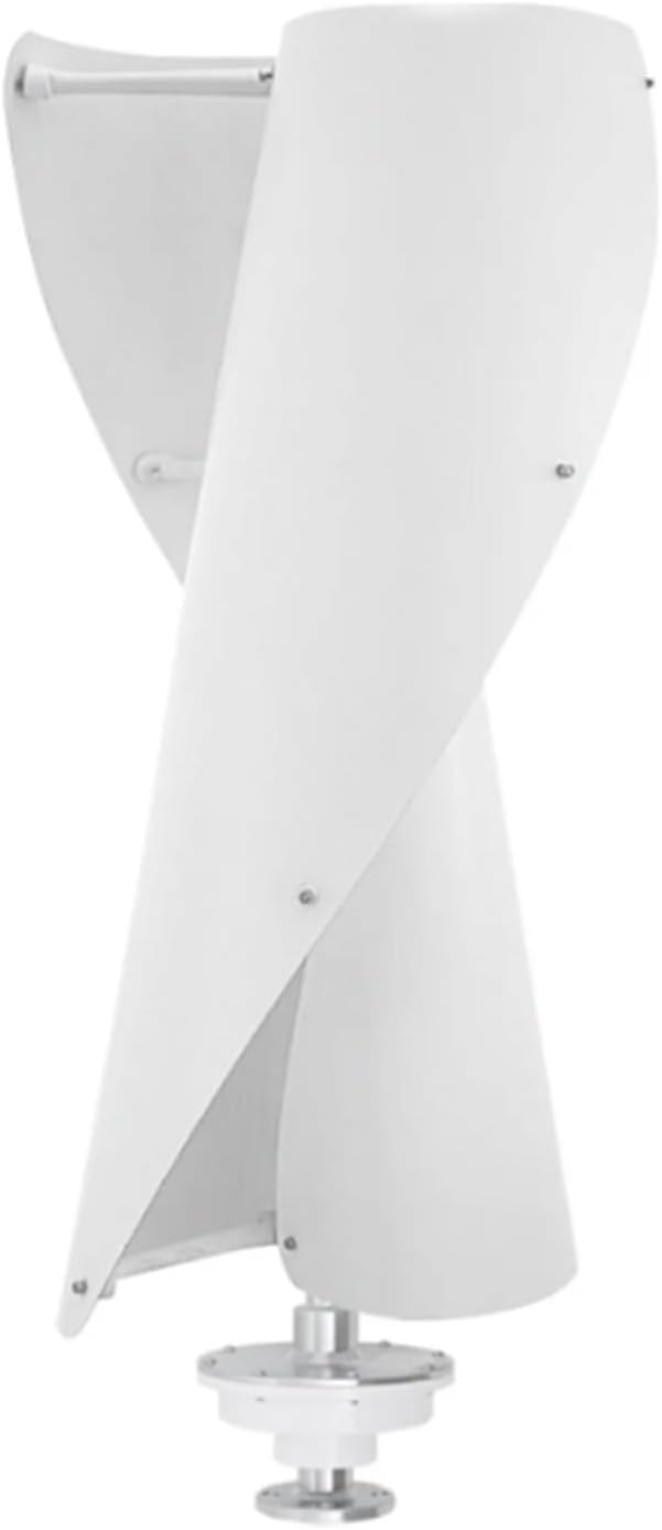 2000W Vertical Spiral 2 Blades Wind Turbine Kit, 48V/24V/12V Noiseless Wind Turbine Set with Controller for Courtyard and Outdoor Use