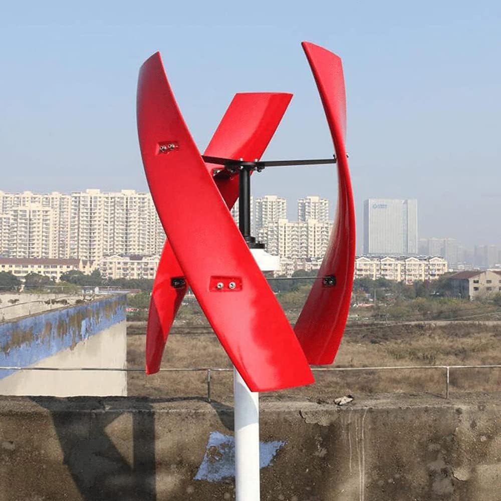 Wind Turbine Generator, 600W Wind Energy Power Generator, Vertical Axis Wind Turbine with Controller Low Noise