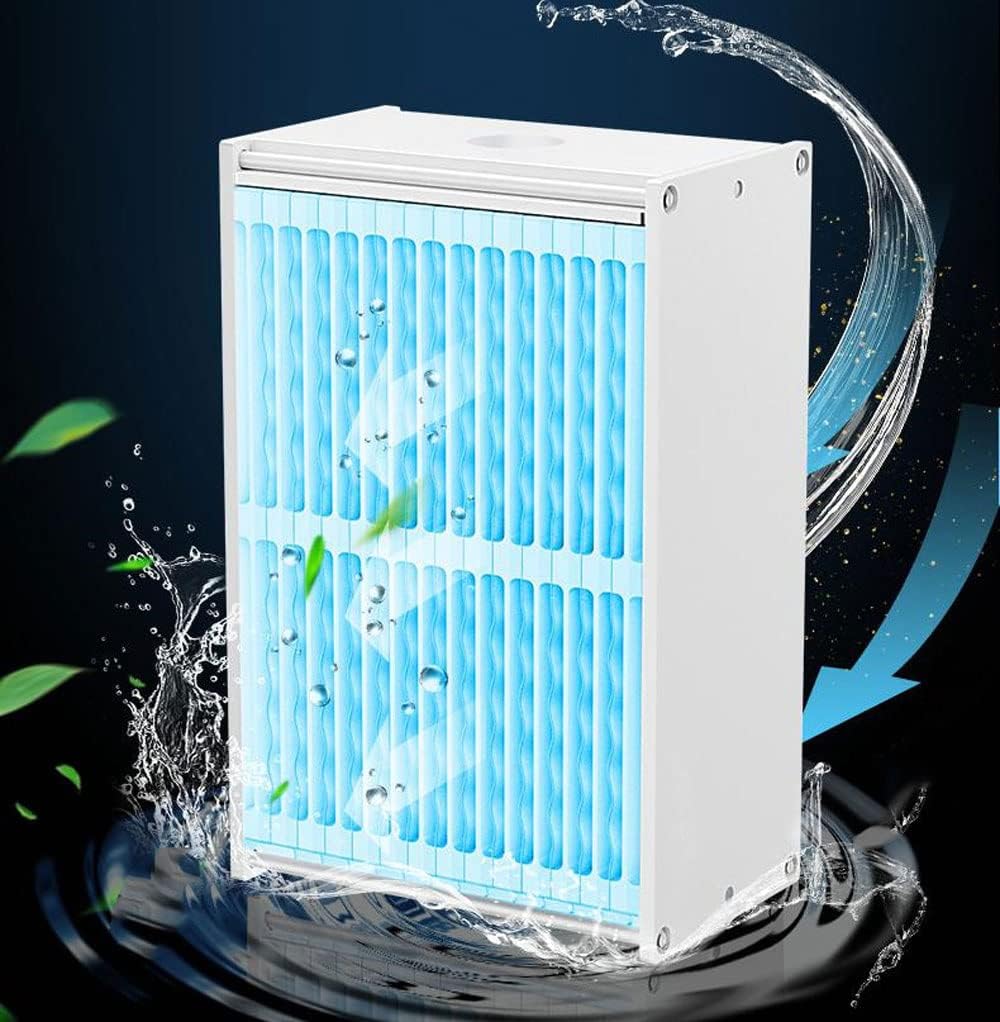 Portable Air Conditioners, Evaporative Air Cooler, 3 Wind Speed & LED Night Light, Personal Mini Air Cooling Fan for Room (Color : Gray)