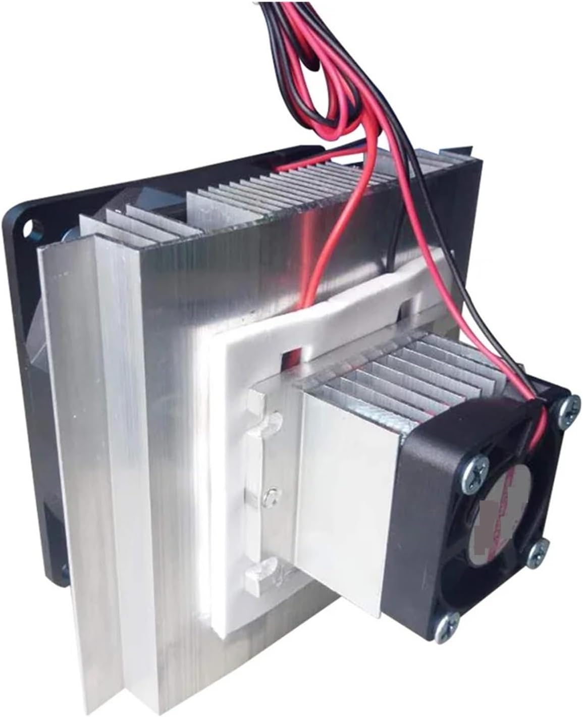 DC12V 12A 60W Cooler Water-Cooled Aluminum Radiator + Fan TEC1-12706 Semiconductor Air Conditioner Cooling Lucky