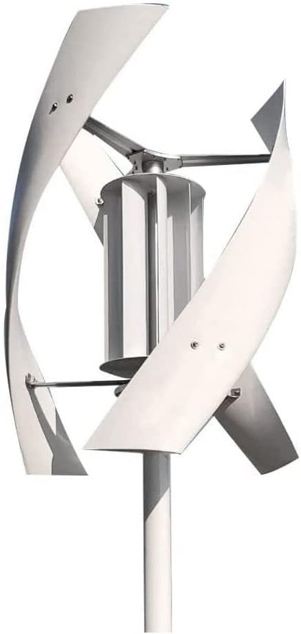 Wind Turbine Generator Kit, 1500W Vertical Helix Wind Power Generator with Controller, 24V/48V 3 Blade Industrial Free Energy Generator, Nature Power System for Marine RV Home