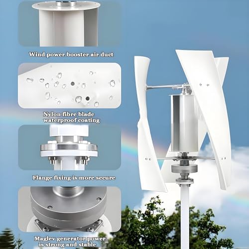 20000W Vertical Wind Turbine Kit, 12V/24V/48V, 3 Blades with MPPT Controller, Ideal for Marine, Camper, Chalet, Boat, Renewable Energy Solution