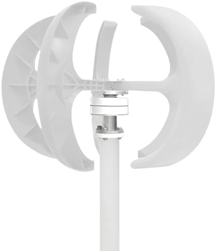 12V 24V Vertical Axis Wind Turbine Generator 400W-1200W, 5-Blade Adjustable Speed Design with Controller & Flange Plate for Home & Boat, Eco-Friendly Renewable Energy Solution