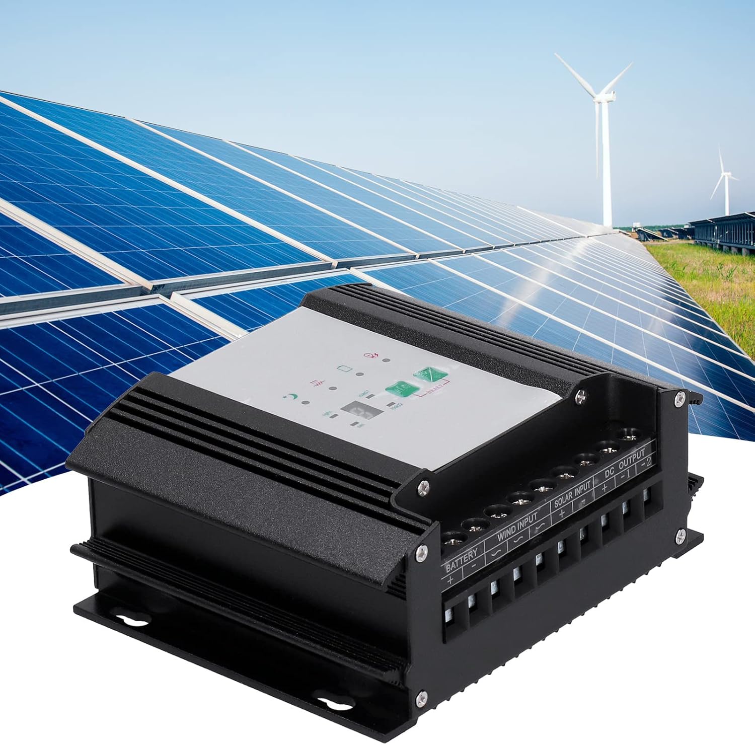 Wind Solar Energy Hybrid Controller Intelligent LED Digital Display Wind Turbine 600W Solar Panel 300W 24V Aluminum Alloy for Street Light System