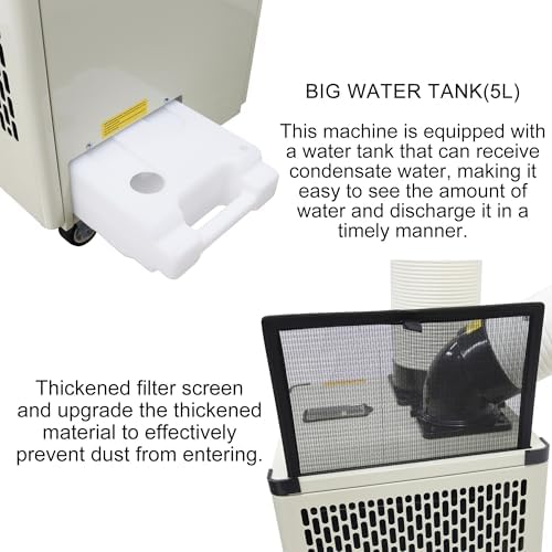 Industrial Air Conditioner 9180 BTU/h Outdoor Indoor Spot Mobile Air Cooler 350-450m³/h Commercial Aircon 110V 1000W