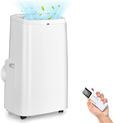 DORTALA 12000 BTU Portable Air Conditioner, 3-in-1 AC Cooling Unit with Dehumidifier & Fan Modes, Remote Control, Cools 450 Sq. Ft, Compact Freestanding Air Conditioner, White (12000BTU)