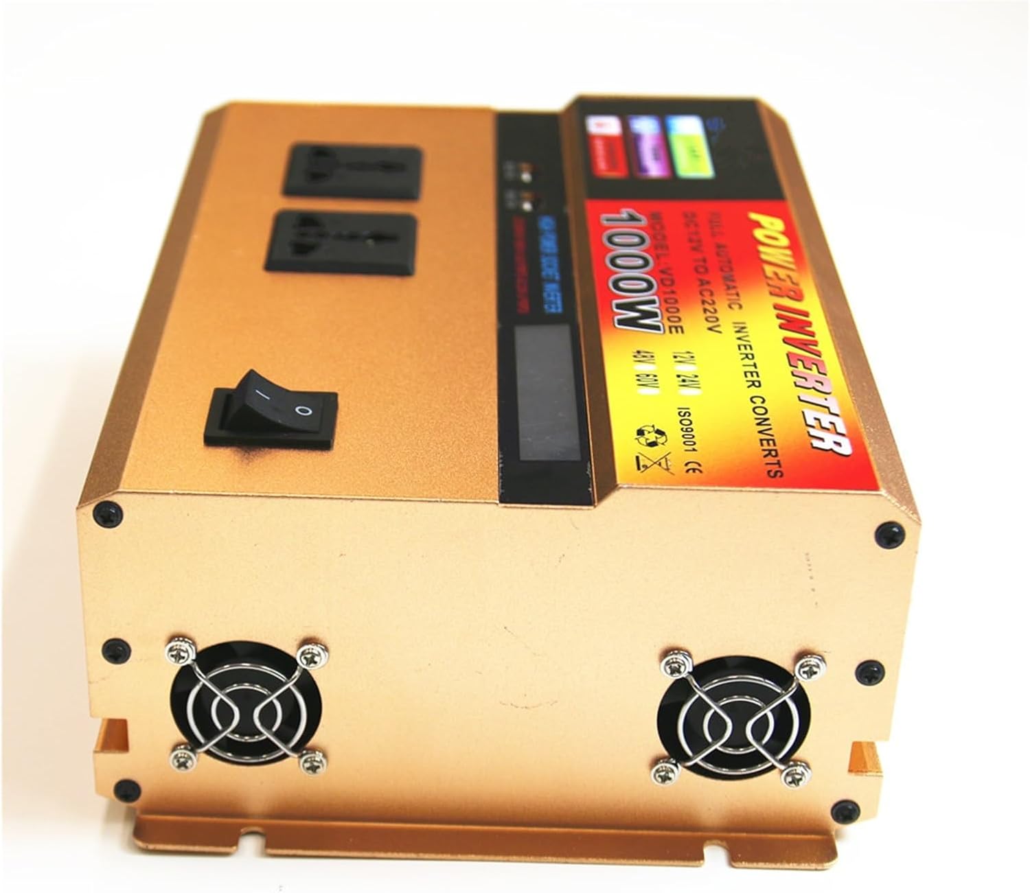 Multifunctional Modified Wave Inverter with LCD Display 1000W Power Converter(12V 110V)