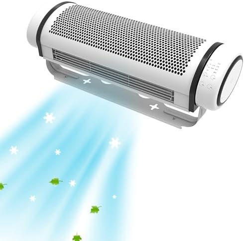 Bladeless Wall Mount Fan, Portable Tower Fan, Air Conditioner, Evaporative Air Cooler, for Kitchen/Bedroom/Bathroom(White,Large)