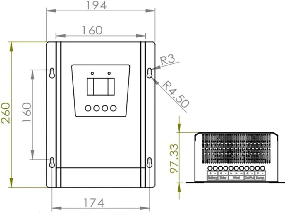 24v, MPPT 14000W Hybrid Wind Solar Charge Discharge Booster Controller PWM 12V 24V Battery Regulator 30A 40A for Wind Turbine Solar