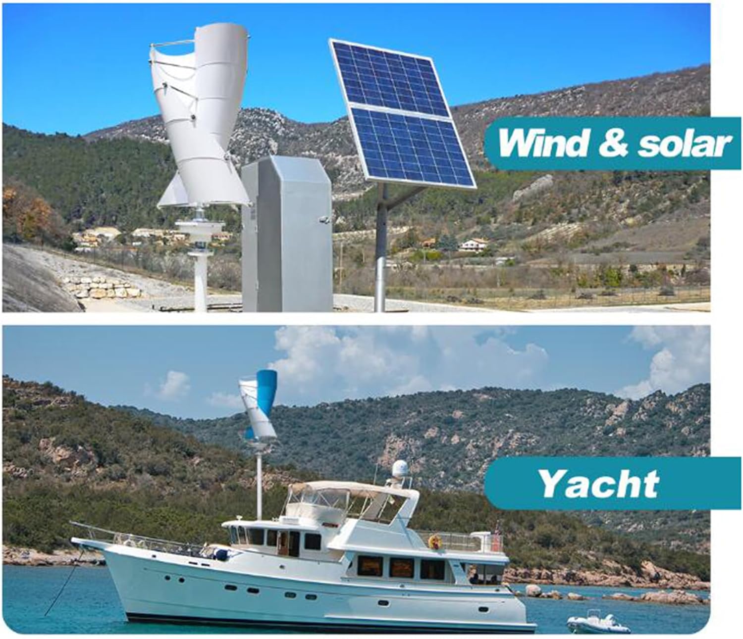 Vertical Axis Wind Turbine Generator Kit, 12000W 24V 48V 220V Free Energy Windmill Wind Turbine Generator Home Three Phase Generator Maglev