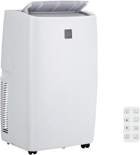 Powerful 14,000 BTU Portable Air Conditioners, Cools Up to 750 Sq.Ft, 3-IN-1 Quiet Portable AC Unit with Remote Control & Installation Kits for Large Room, Smart/Sleep Mode, Auto Swing & 24-Hour Timer