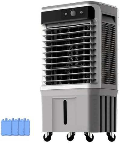Portable Evaporative Air Cooler, Swamp Cooler with Knob, Portable Air Conditioner with 11 Gal Water Tank, 4 Ice Packs for Outdoor Indoor