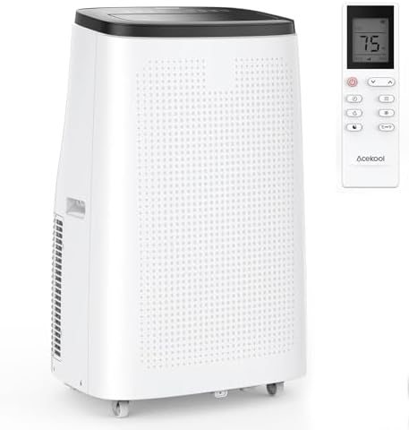 14000 BTU(ASHRAE) / 9300 BTU (DOE) Portable Air Conditioners, Air Conditioner Portable, 3-in-1 Mini Standing AC Unit Cool/Dry/Fan, Cooling Up to 700 Sq.Ft, Sleep Mode, 24H Timer, Remote Control
