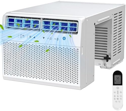 Antarctic Star 10,000 BTU U-Shaped Air Conditioner Window Unit Cools up to 450 Sq.ft, Ultra Quiet Window Air Conditioner with Full Window View, Energy Saving Window AC Units, Easy to install, White