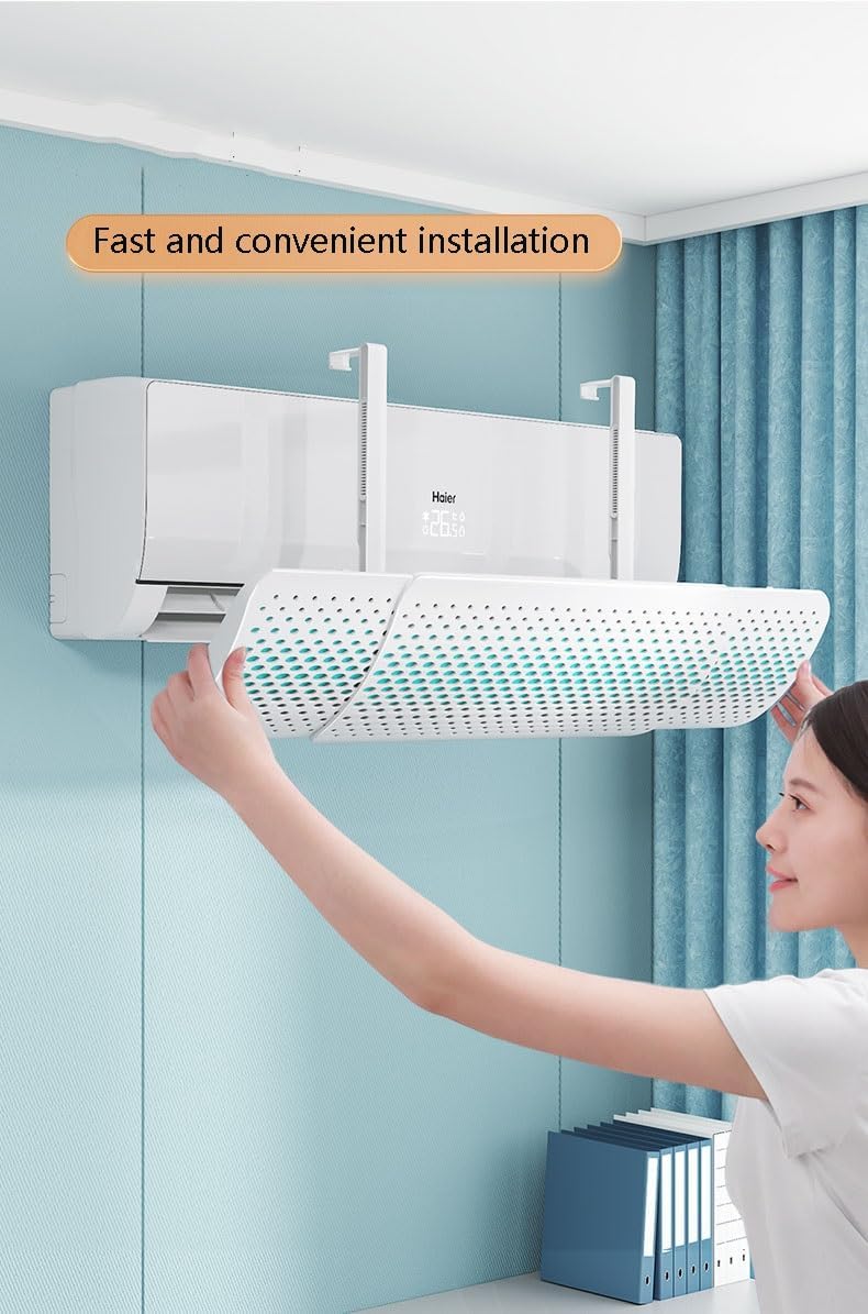 Large Hole Design Angle Adjustable Central Air Conditioning Wind Shield, Suitable for Most Air Conditioners, Anti Direct Blowing