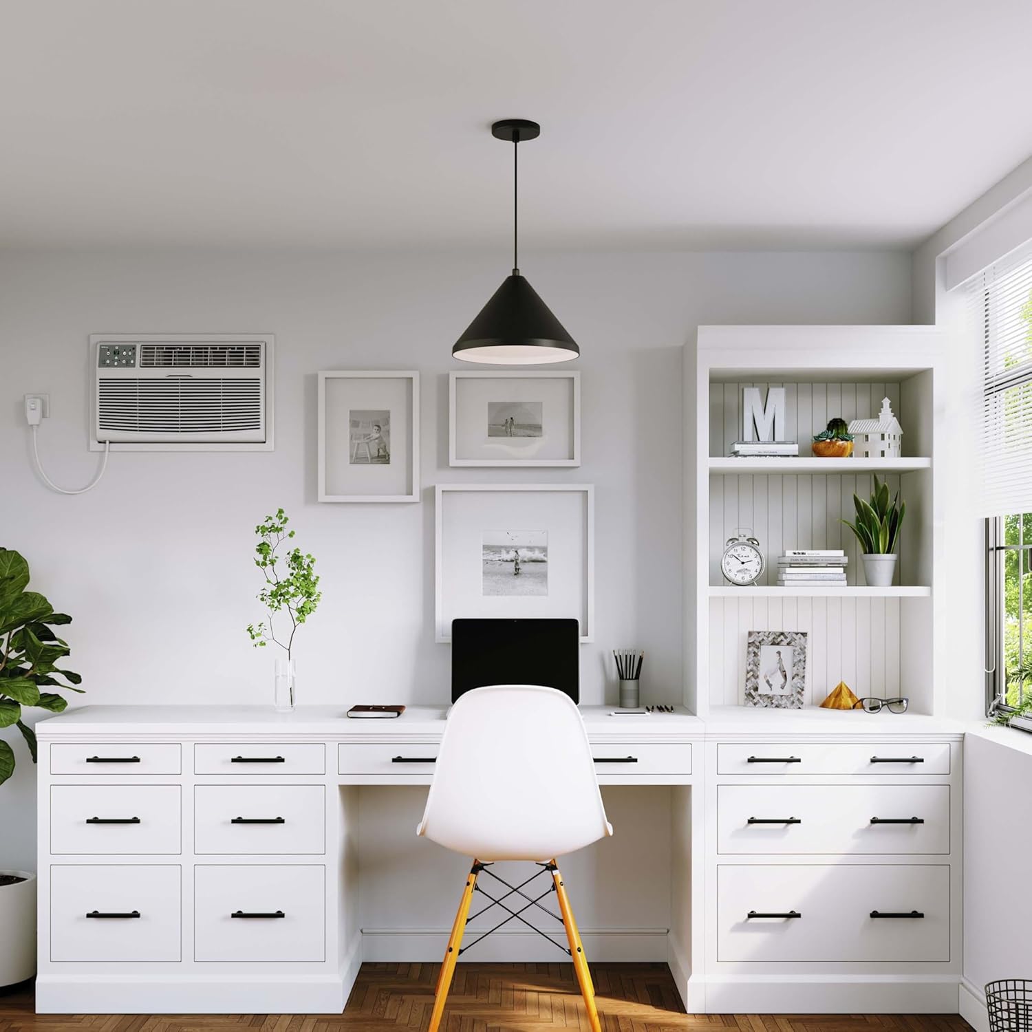 DRTHC102XNA1 10,000 BTU 208 / 230V Through the Wall Air Conditioner with 10600 BTU Supplemental Heating and Remote Control - White