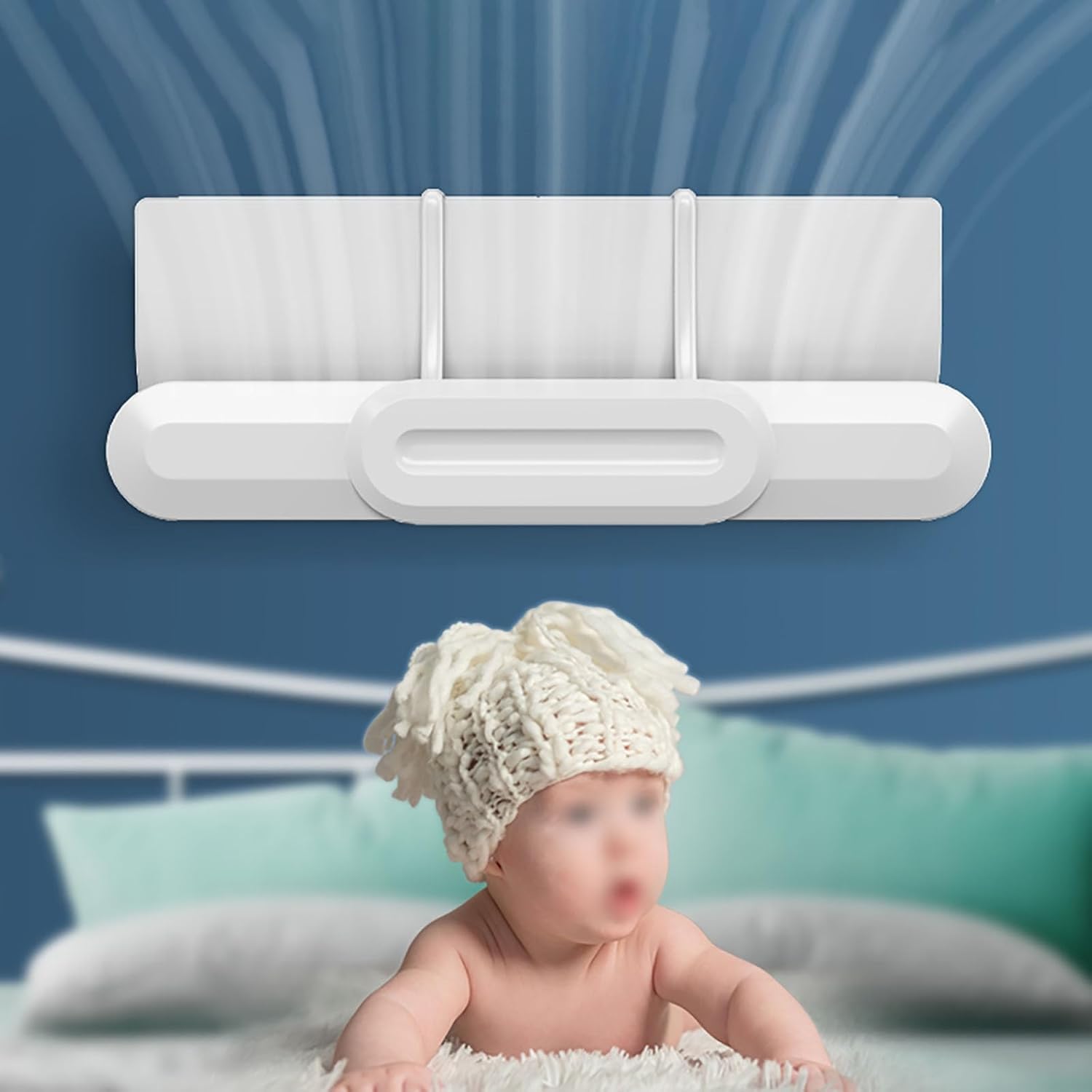 AC Wind Deflector, Air Conditioner Deflector for Freely Adjusting Wind Direction, Adjustable Air Deflector of With Hook