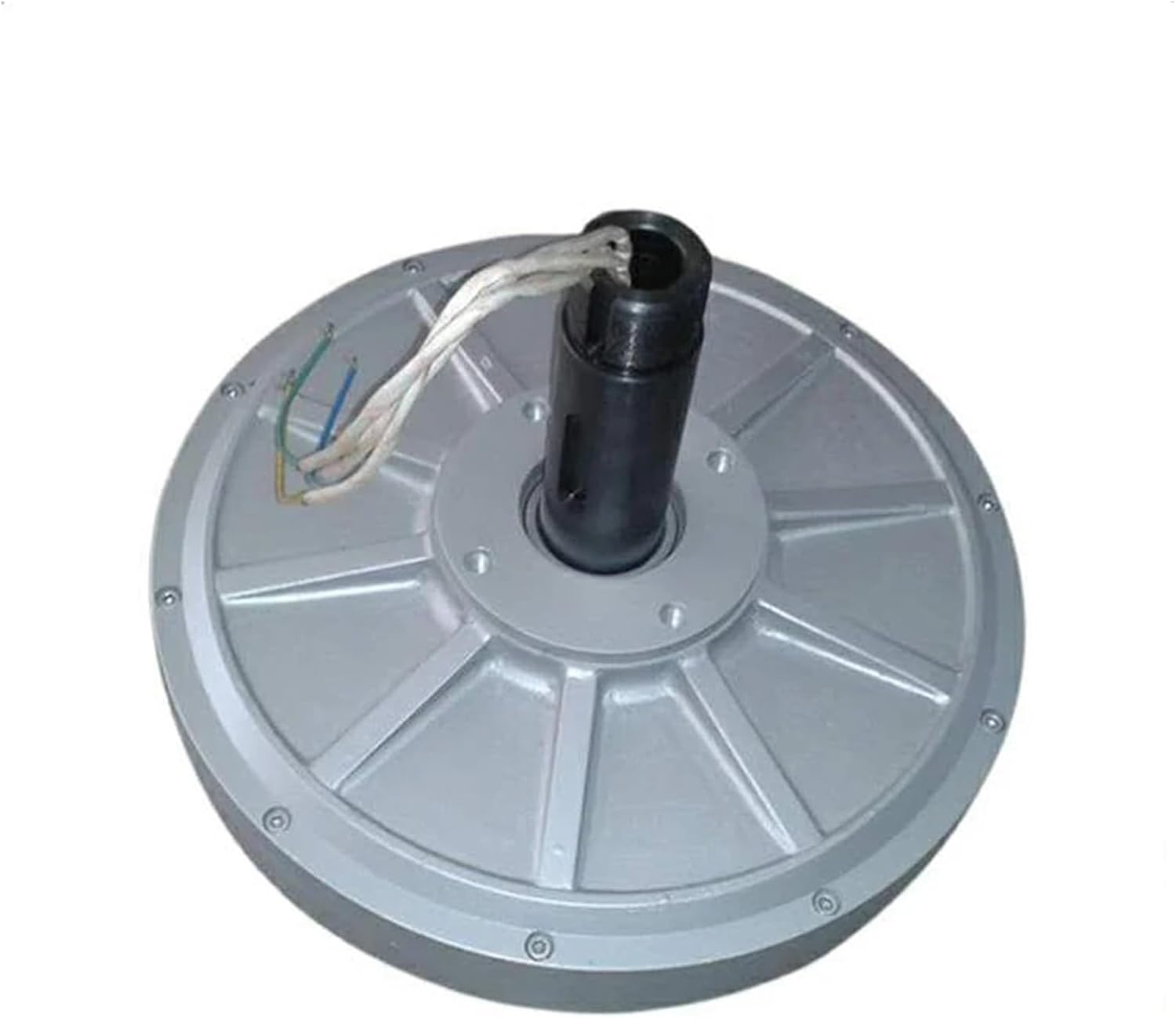 Wind Turbines, 500W Wind Generator 12V 24V 48 96VAC 300RPM Coreless Permanent Magnet Generator Three Phase Low Wind Speed Starting Wind Turbine(48VAC)