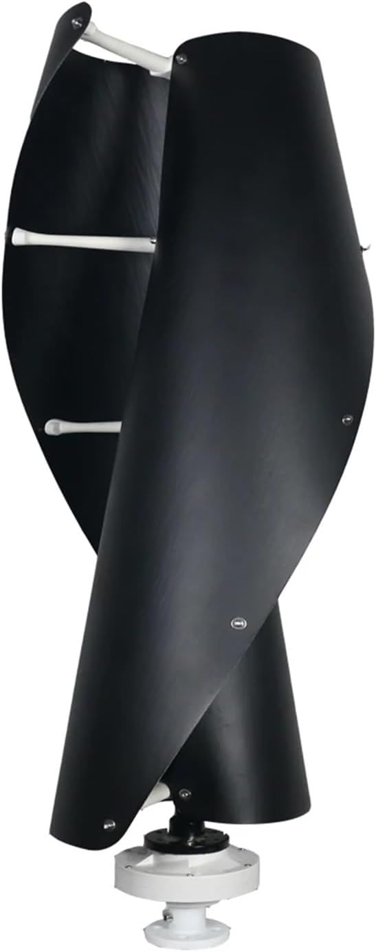 Vertical Wind Turbine Generator 3kw 4kw 6kw Vertical Axis Permanent Wind Turbine 12v 24v 48v with MPPT Control Industrial Energy(White,48V_4000W)