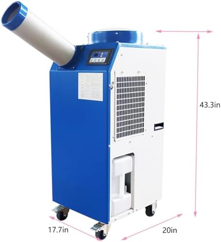 INTSUPERMAI Commercial Mobile Industrial Air Conditioners Spot Cooler Air Conditioner Workshop Post Cooling Mobile Air Conditioners Mobile Cooling Air Conditioner Single Outlet 220V 480m³/h