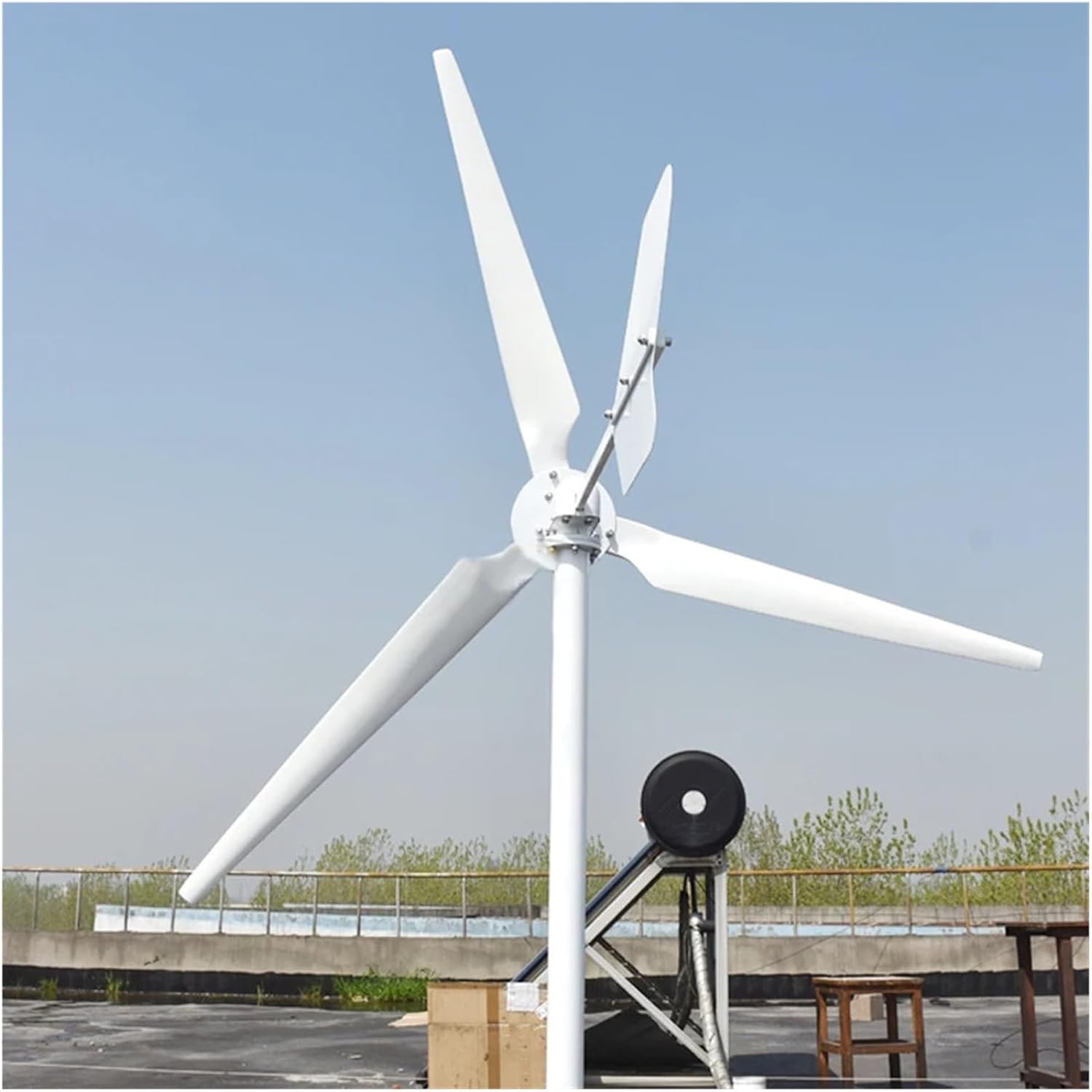 Wind Turbines, 10KW Horizontal Axis Wind Turbine Generator Three Phase AC 3 Blades 10000W 48V 96V Windmill for Farm Home(48V)