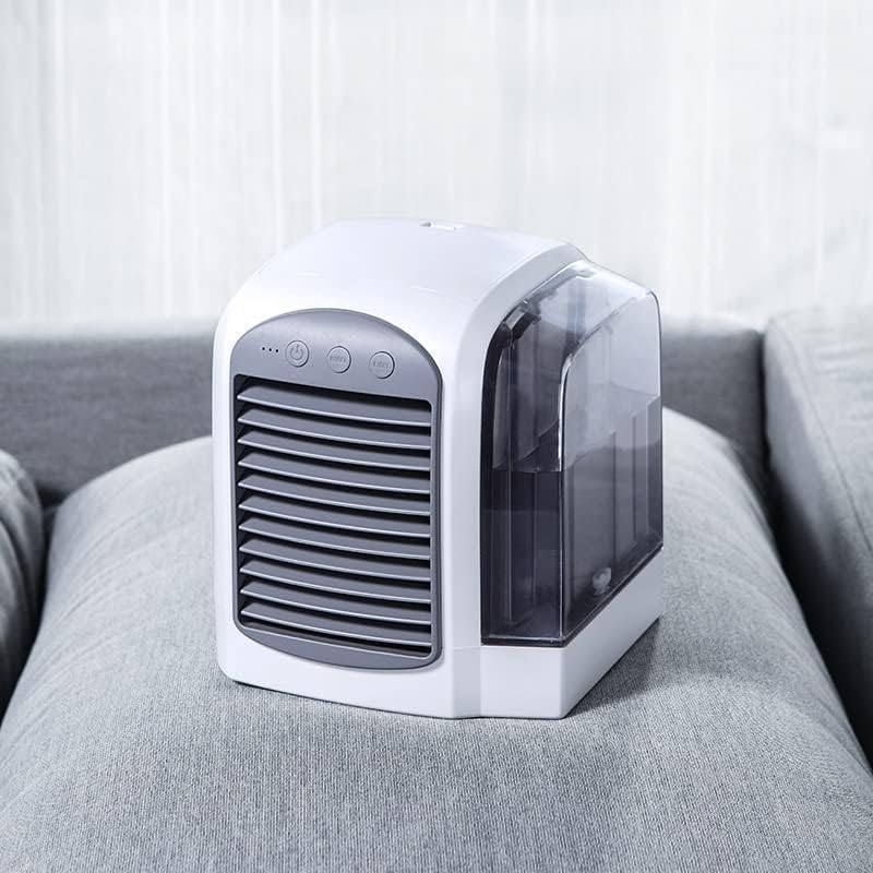 Portable Air Conditioner, 3 Speed Adjustable Evaporative Air Cooler Fan, Mini Personal Air Cooler, for Home, Office, Bedroom (Color : Pink) (Gray)