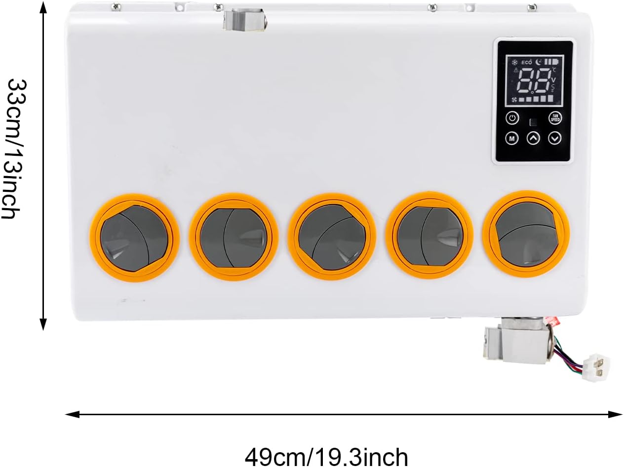 24V Mini Split Air Conditioner Kit with Controller Control, 10238 BTU Mini Split AC/Cooling System for Truck Car (Cab Within 6㎡/64ft²) White 950W, Only Cooling