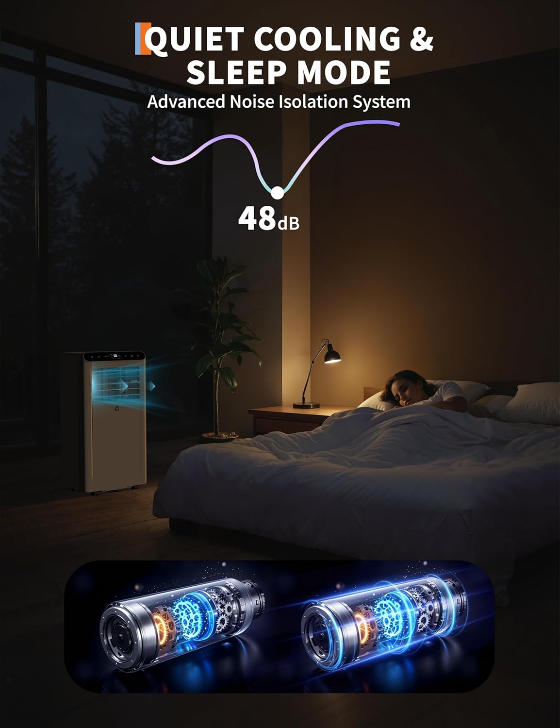 Garvee 10,000 BTUs Portable Air Conditioner with Remote Contro, 3 in-1 Dehumidifier, Cooling, Fan, Cools Up to 450 Sq. Ft., Smart/Sleep Mode, 24H Timer, Grey