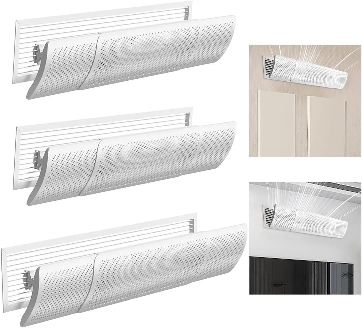 Air Conditioner Deflector Air Conditioning Deflector Wind Baffle Retractable Outlet Wing for Hotel Bedroom Nursery Home Office