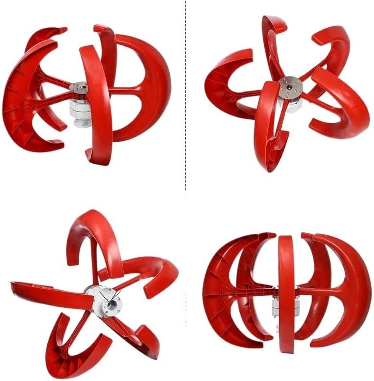 Wind Turbine, 3000W Wind Turbine 12v 24v Vertical Axies Wind Generator VAWT Small Windmill Free Energy with MPPT Charge Controller Homeuse(White,MPPT Controller_48V)