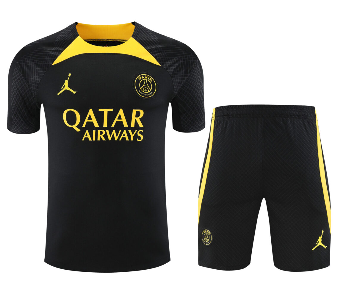 Conjunto de calentamiento PSG negro y amarillo - NewNow