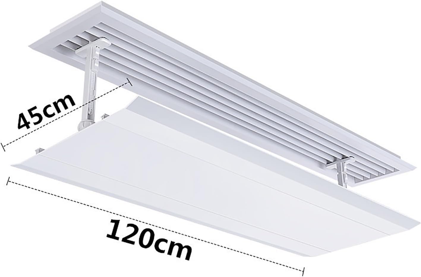Air Conditioner Deflector Adjustable Air Conditioner Vent Cover Prevents Direct Cold Wind Suitable for Home and Office Width 45cm