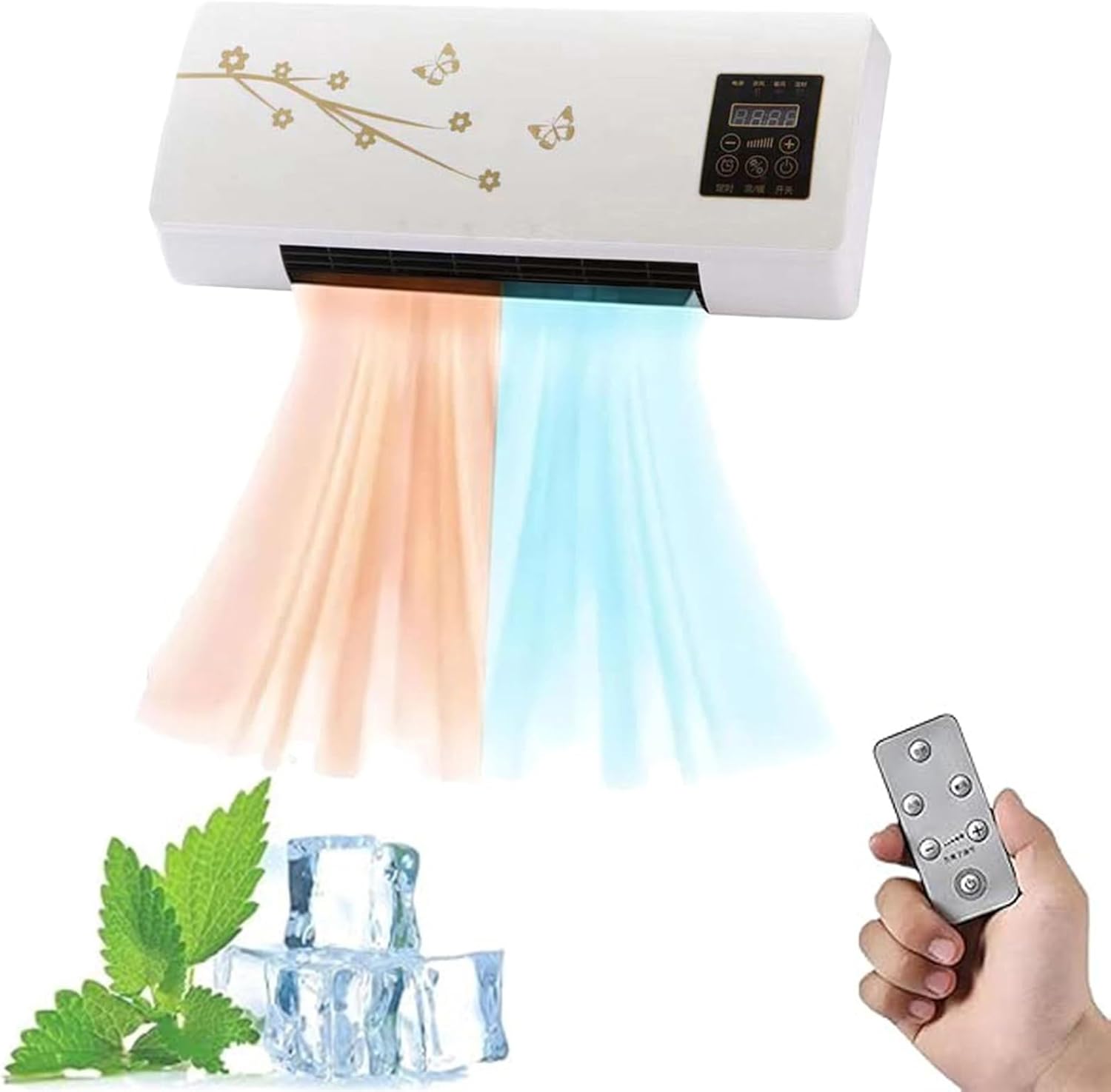 Ductless Portable Air Conditioners, Fast Natural Wind/heating,2000wquiet Remote-controlled Air Conditioner,wall Mounted Air Conditioner Drying Rack for Bathroom Office