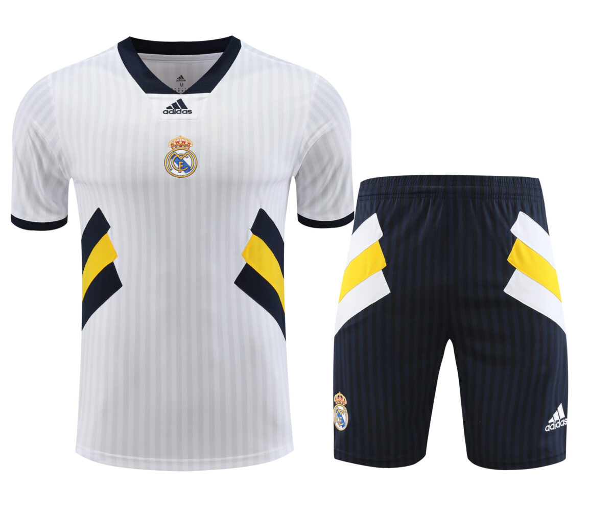 Conjunto de calentamiento Real Madrid blanco rayas - NewNow