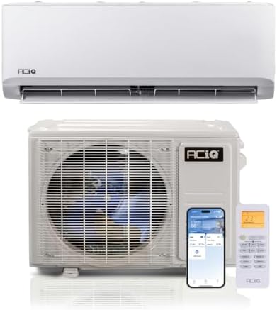 ACiQ 19.2 SEER2 Essentials 18000 BTU Comfortable Inverter Mini Split AC/Heating System, 1.5 Ton White Wall Mount Ductless Heat Pump AC Unit, with 15ft Installation Kit | WiFi Control, 208/230V, R454B