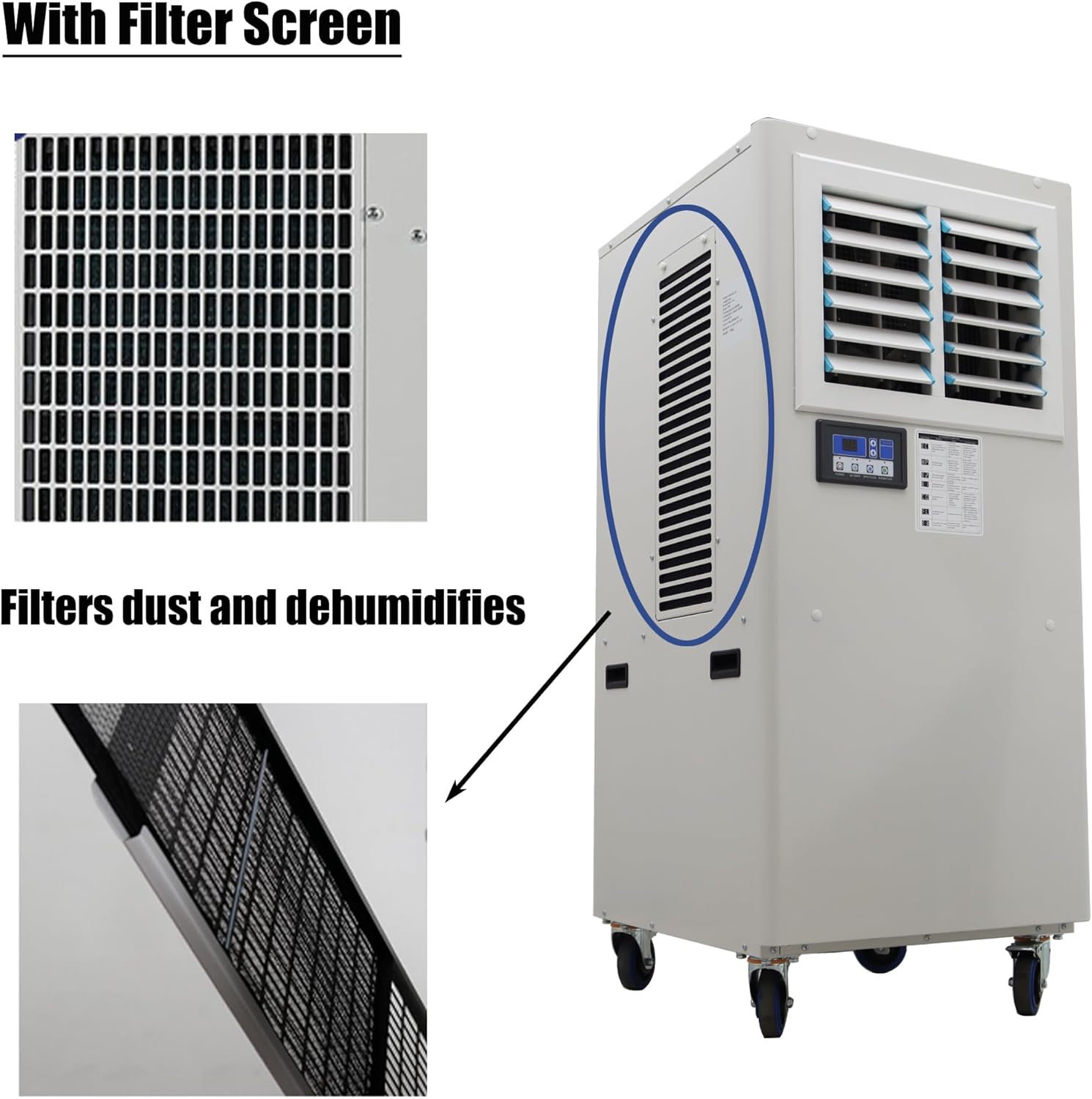 Industrial Air Conditioner Portable Mobile Spot Cooler Industrial Grade Commercial Indoor Outdoor Machine Louver Type 220V 1820W