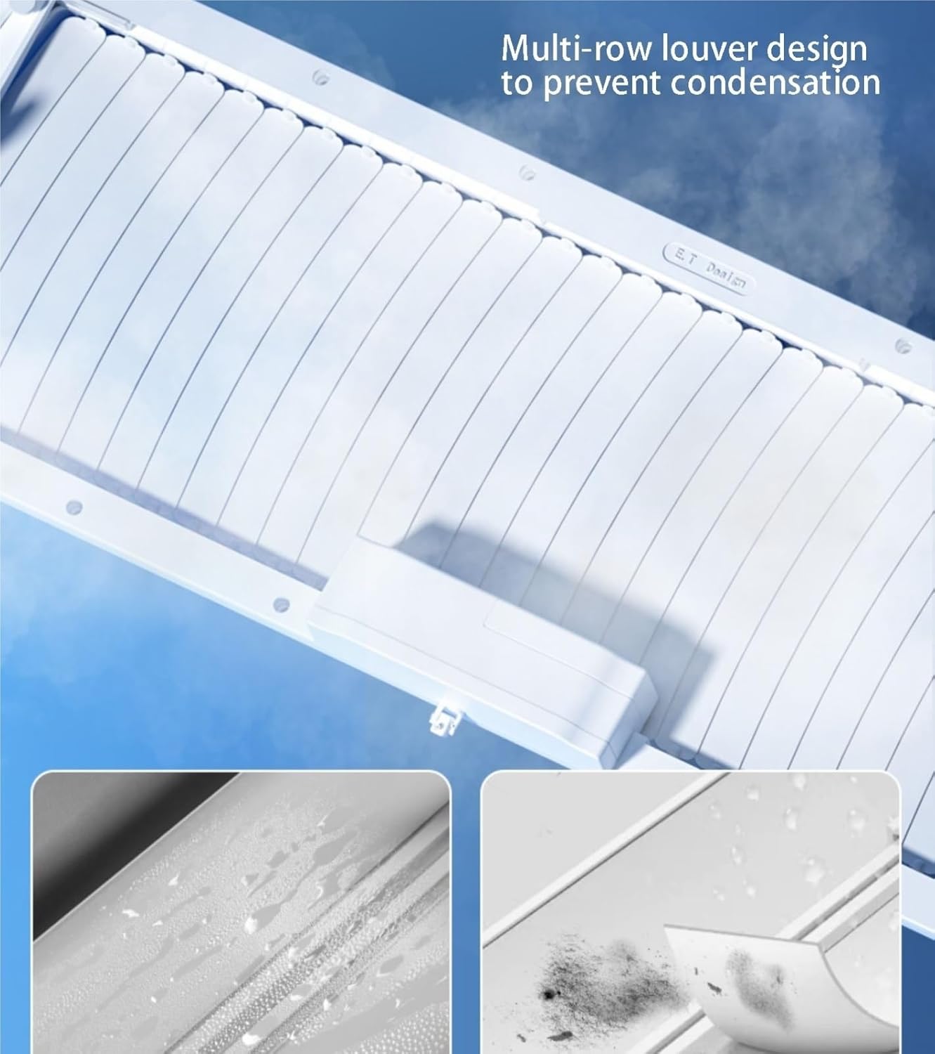 Air conditioning deflector Louvered Type Central AC Air Flow Deflector, Adjustable Air Conditioner Deflector, Air Wing Air Cooled/Hot Baffle Wind Direction Windshield for Home