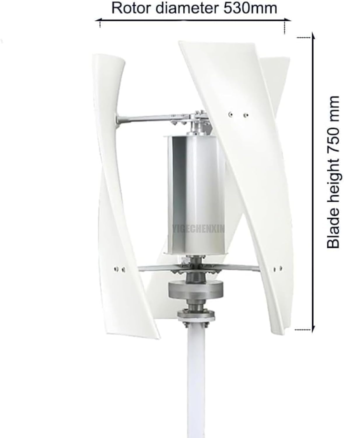2200W 3 Blades Vertical Wind Turbine Generator Set,12V 24V 48V 220V Maglev Wind Turbine Easy to Assemble Suitable for Wind/Solar/Street/Mountainous Areas