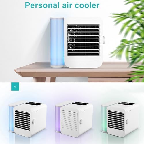 Portable Air Conditioner, Evaporative Mini Air Cooler with 1000ml Water Box, 3 in 1 AC Unit for Home & Garage, USB Powered, Sleep Mode