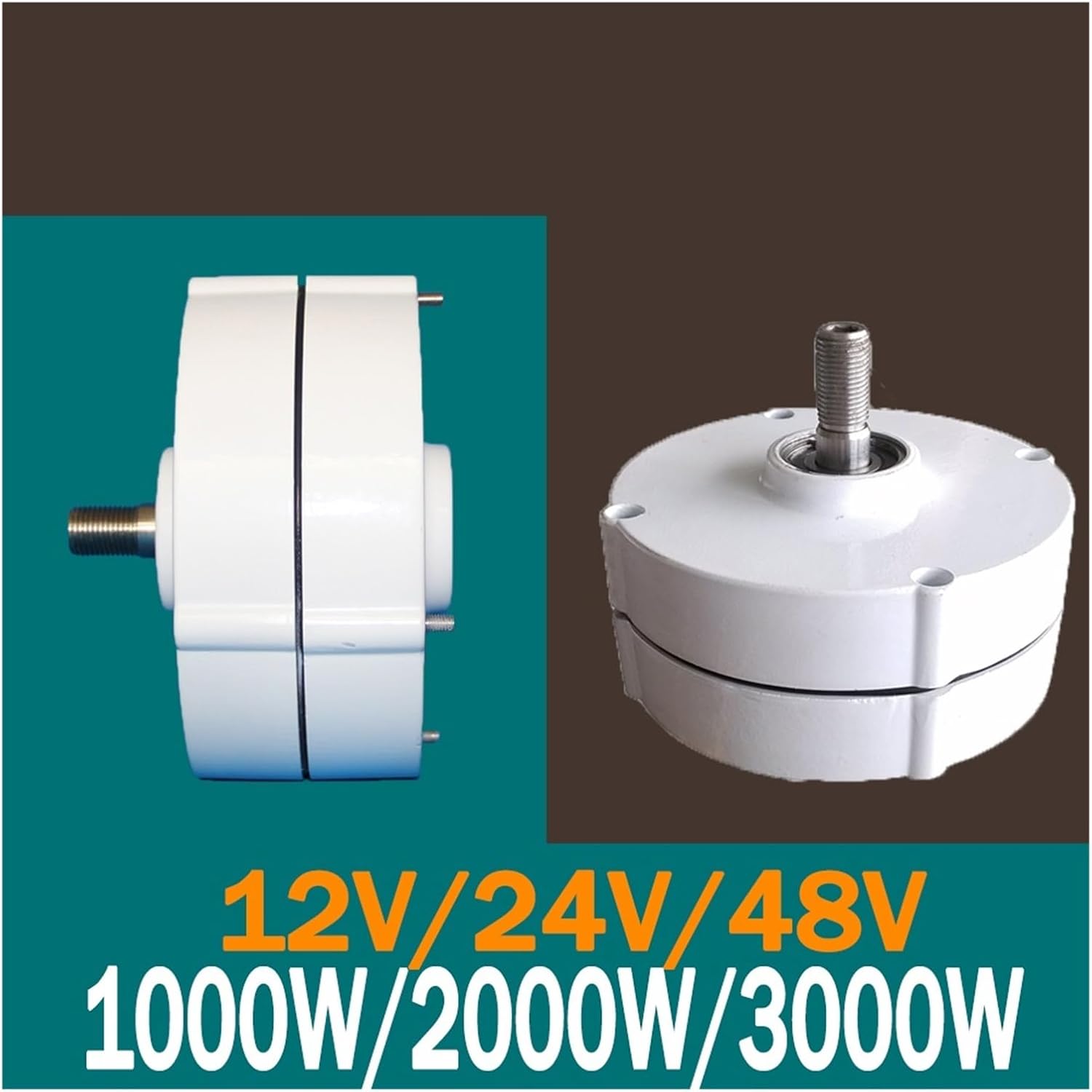 2KW 3KW Electric Generator Windmills Water Turbine Gearless Permanent Magnet Generator 2000w 12V 24V 48V for Home Use Industrial Energy(with Base,48V_3000W)
