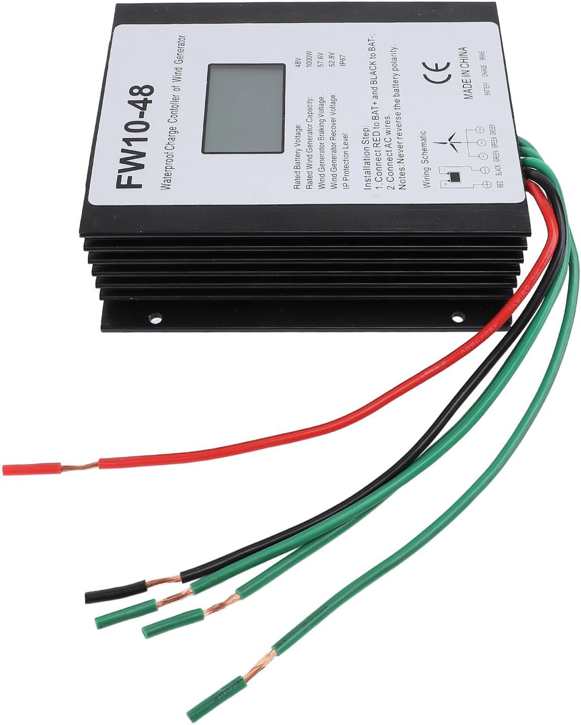 MPPT Wind Turbine Charge Controller, 48V, 1000W, IP67 Water - High - Efficiency Regulator, Automatic Brake & Recovery, Perfect for Off - Grid Power Systems