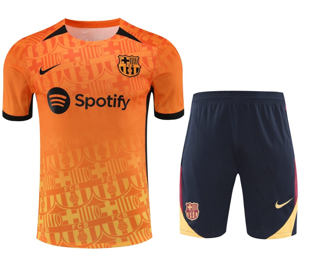 Conjunto de calentamiento FC Barcelona naranja - NewNow