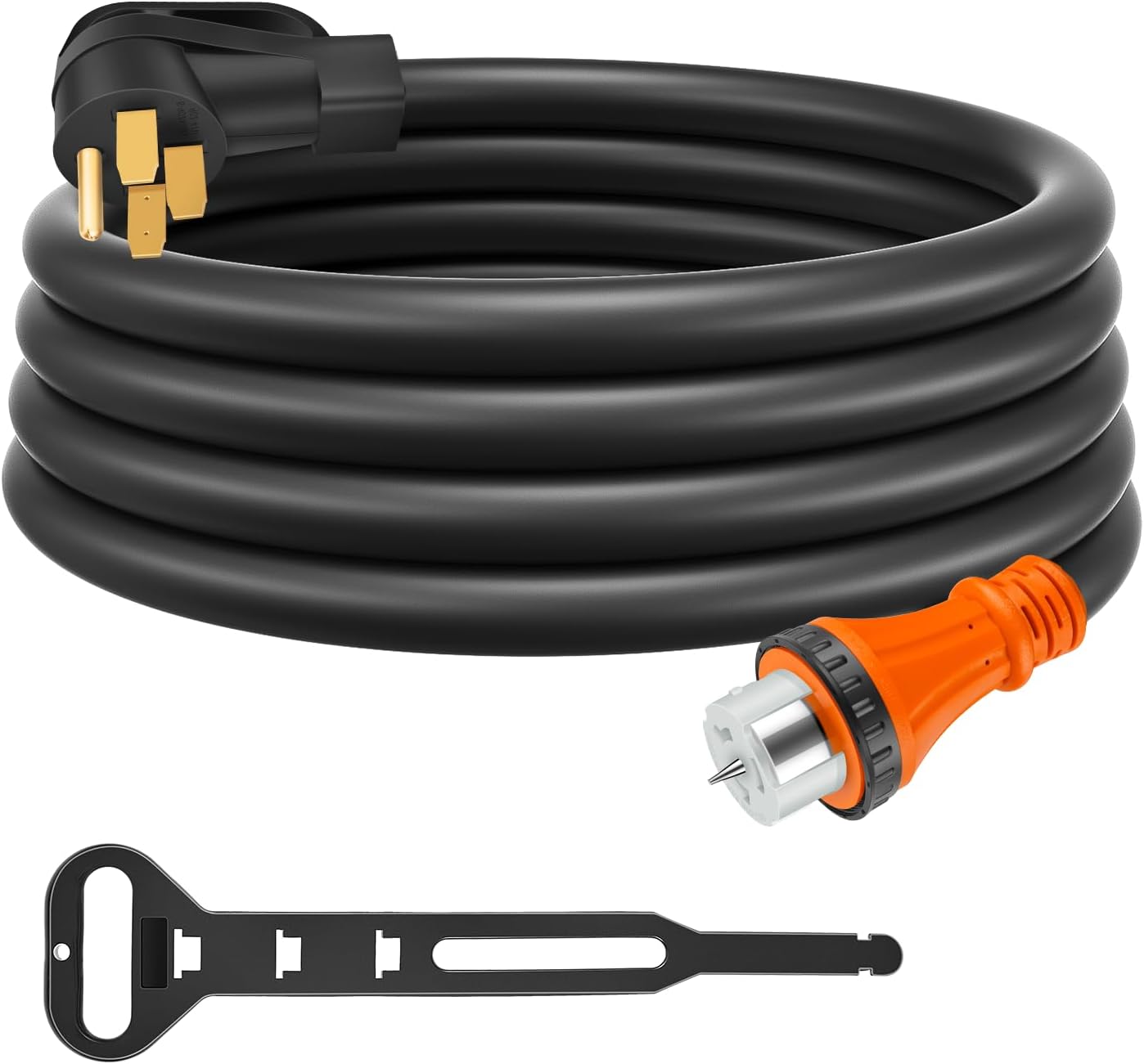 50 Amp Generator Cord 15 Feet, NEMA 14-50p to CS6364 & SS2-50R Generator Emergency Power Cord, 125/250V, 12500 Watts, Perfect for Generator to House Connection