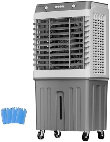 3 in 1 Portable Air Conditioner, Swamp Cooler, Evaporative Air Cooler Outdoor Cooling Fan, 120° Oscillating, 3 Speed for Patio Garage Industry Commercial Use(44.5x34x100cm/18x13x39inch)