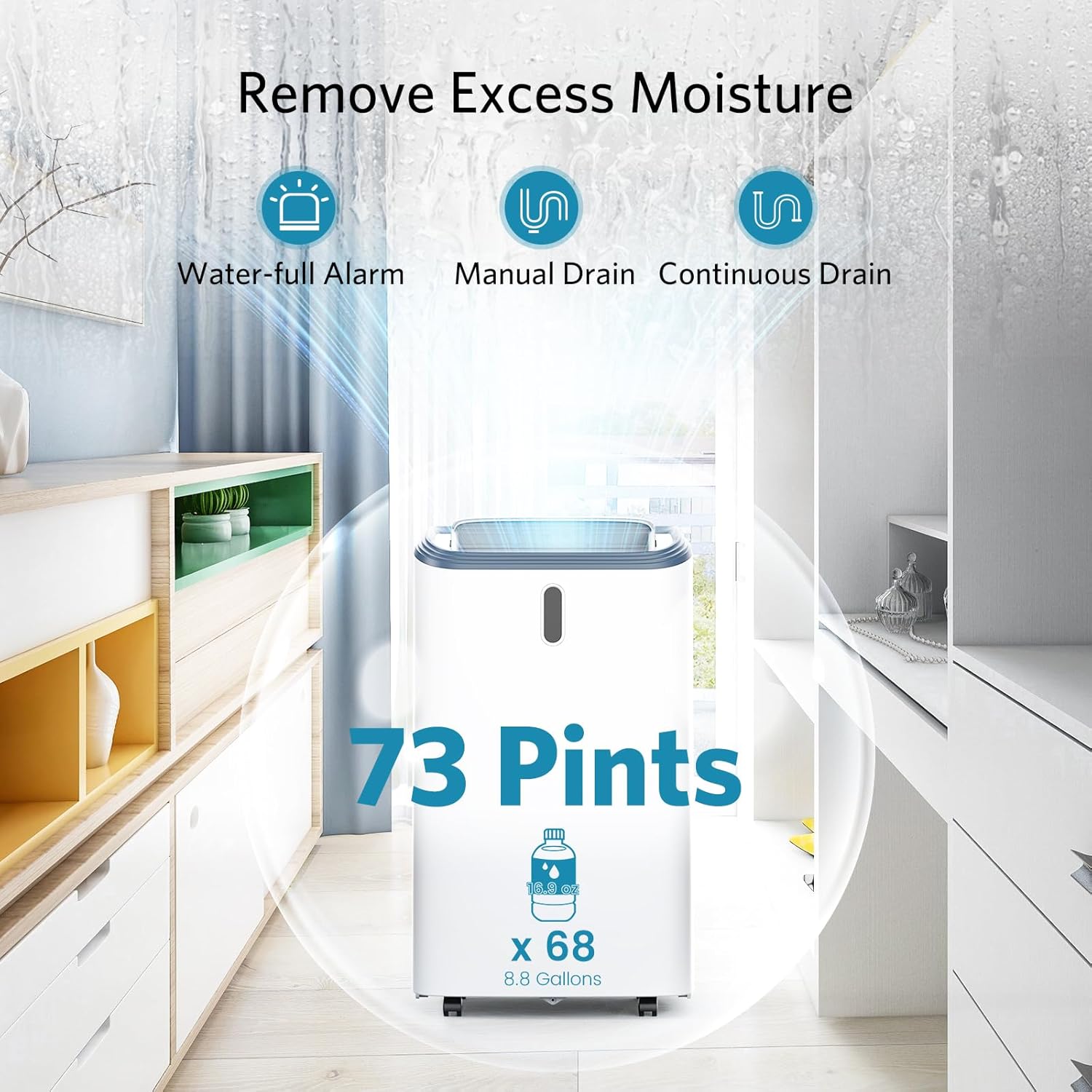 14000 BTU Portable Air Conditioners, Portable AC Unit for Room Cools up to 700 sq.ft, 3-in-1 Free Standing Cooling AC Unit with Fan & Dehumidifier, Sleep Mode,24H Timer, Automatic Louver