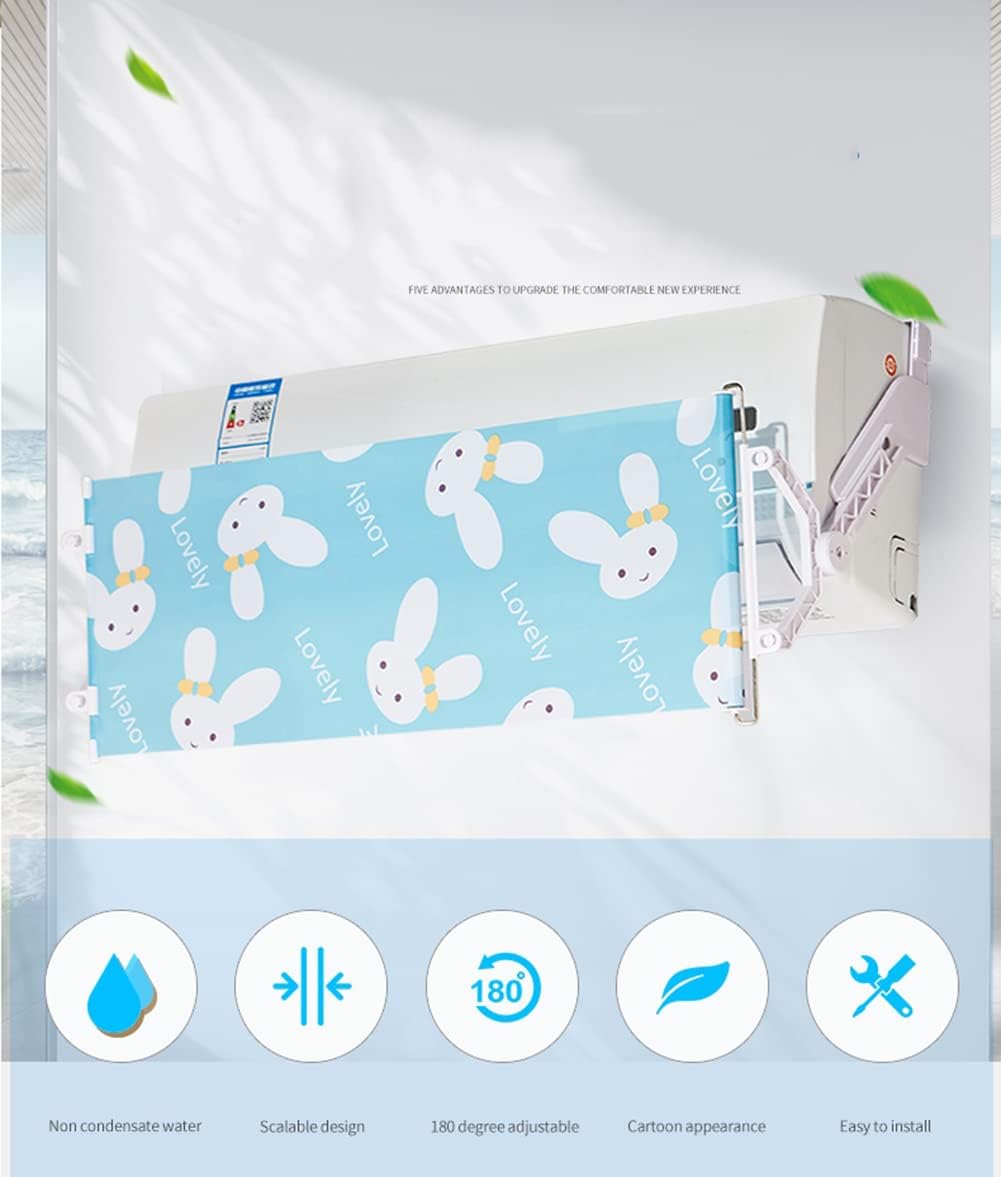 Adjustable air-Conditioning Wind Deflector, Universal for Indoor Office air conditioners,Butterfly