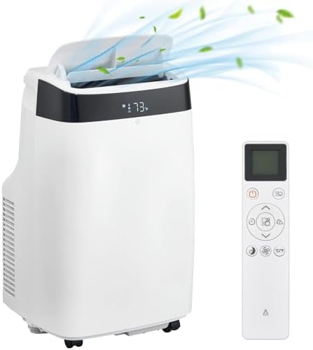 Portable Air Conditioners [High-Efficiency], 10,000 BTU AC Unit for Bedroom with Dehumidifier, Fan, Cooling Modes, Cools Up to 450 Sq. Ft AC Unit, Remote Control, Window Kit, 24-Hour Timer, Easy