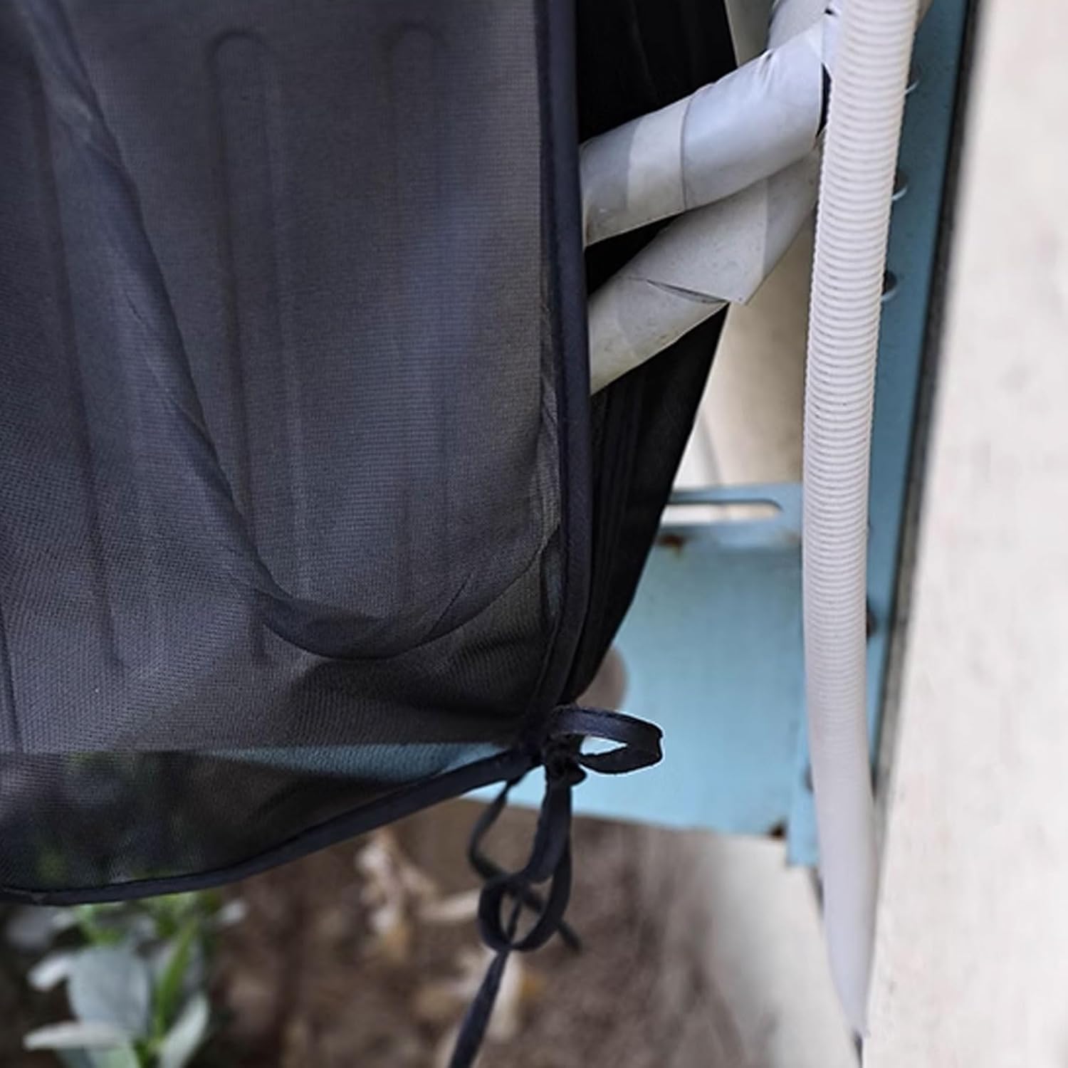 Generic Thicken Air Conditioner Outer Cover Protection Outdoor Dustproof Protective Cover, Easy To Install, For Outdoor Air Conditioning, Dust And Rainproof ( Color : White , Size : 98*50*7CM_D )