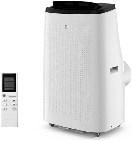 14,000 BTU Portable Air Conditioner, Portable AC Unit for Bedroom, Fast Cooling Quiet Air Conditioners Cools 750 Sq.Ft, 4 Modes & Window Kit, Sleep Mode, 24H Timer, Dark Grey Cover